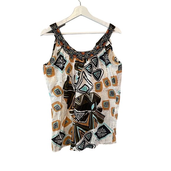 Take Two Clothing Co. Size Large Womens Broen & Beige Sleeveless #L-5-48-100 - Picture 1 of 6